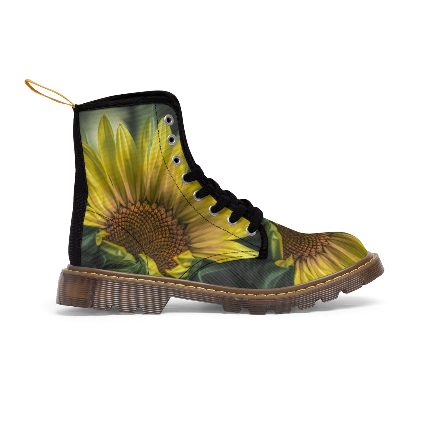 Sunflower Magnificence Canvas Art Boots