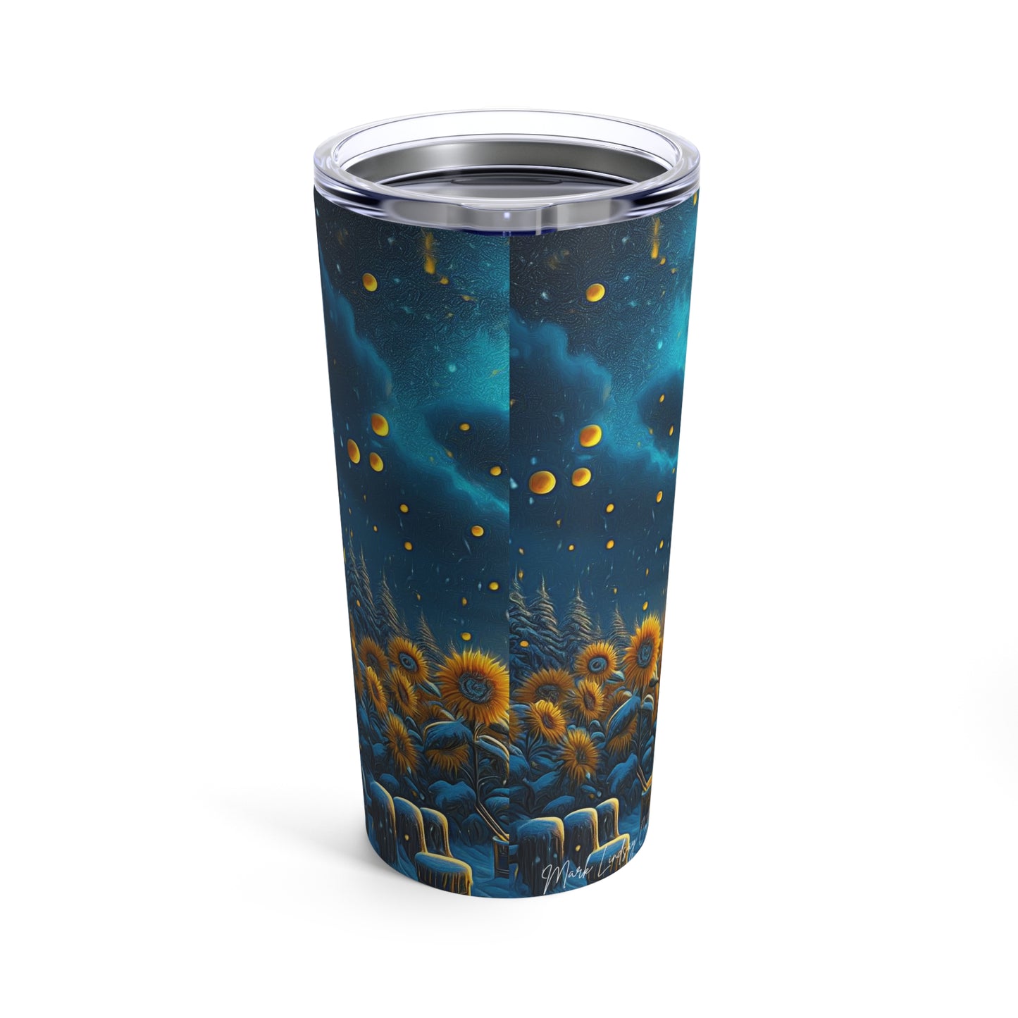 Sunflower in Winter's Embrace Tumbler 20oz