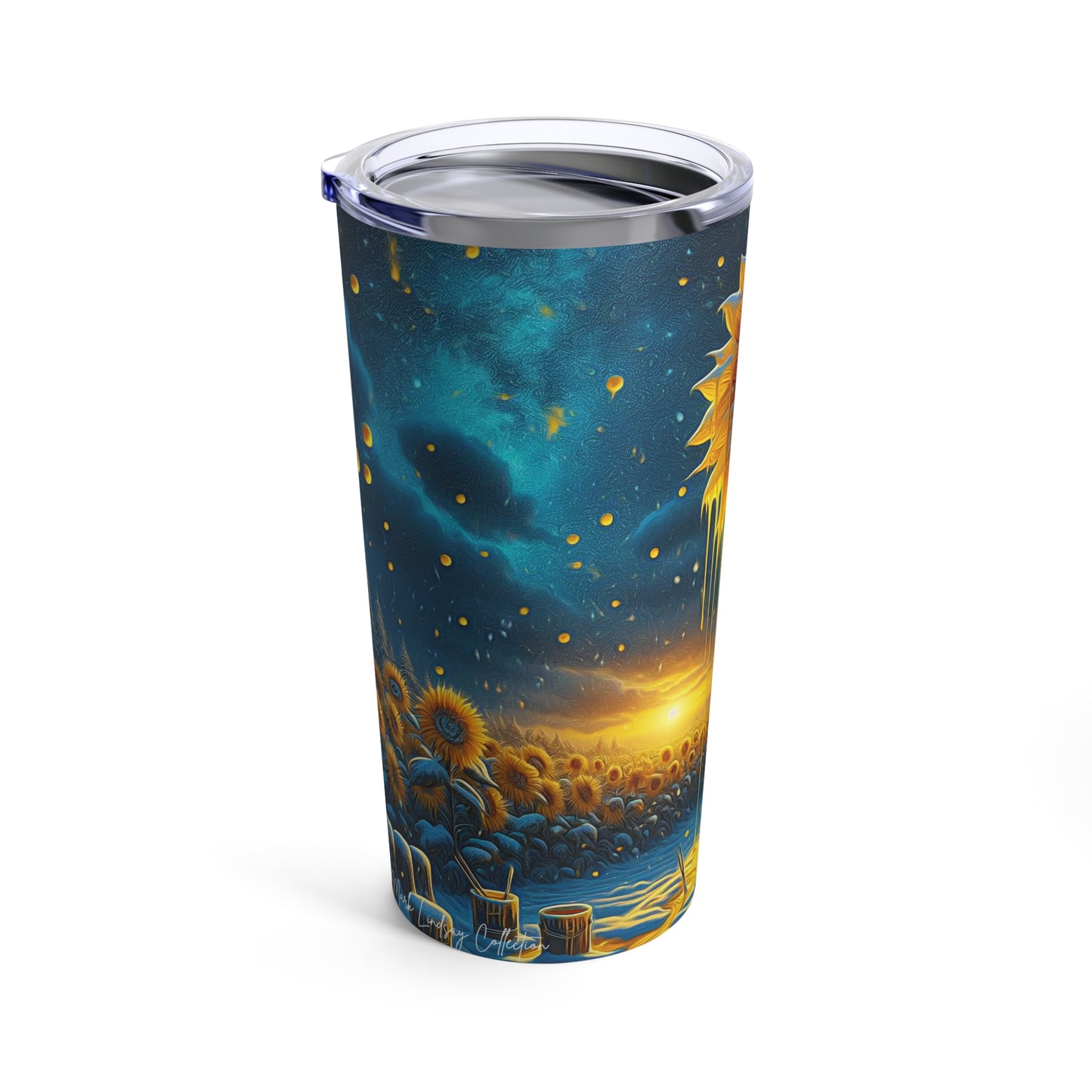 Sunflower in Winter's Embrace Tumbler 20oz