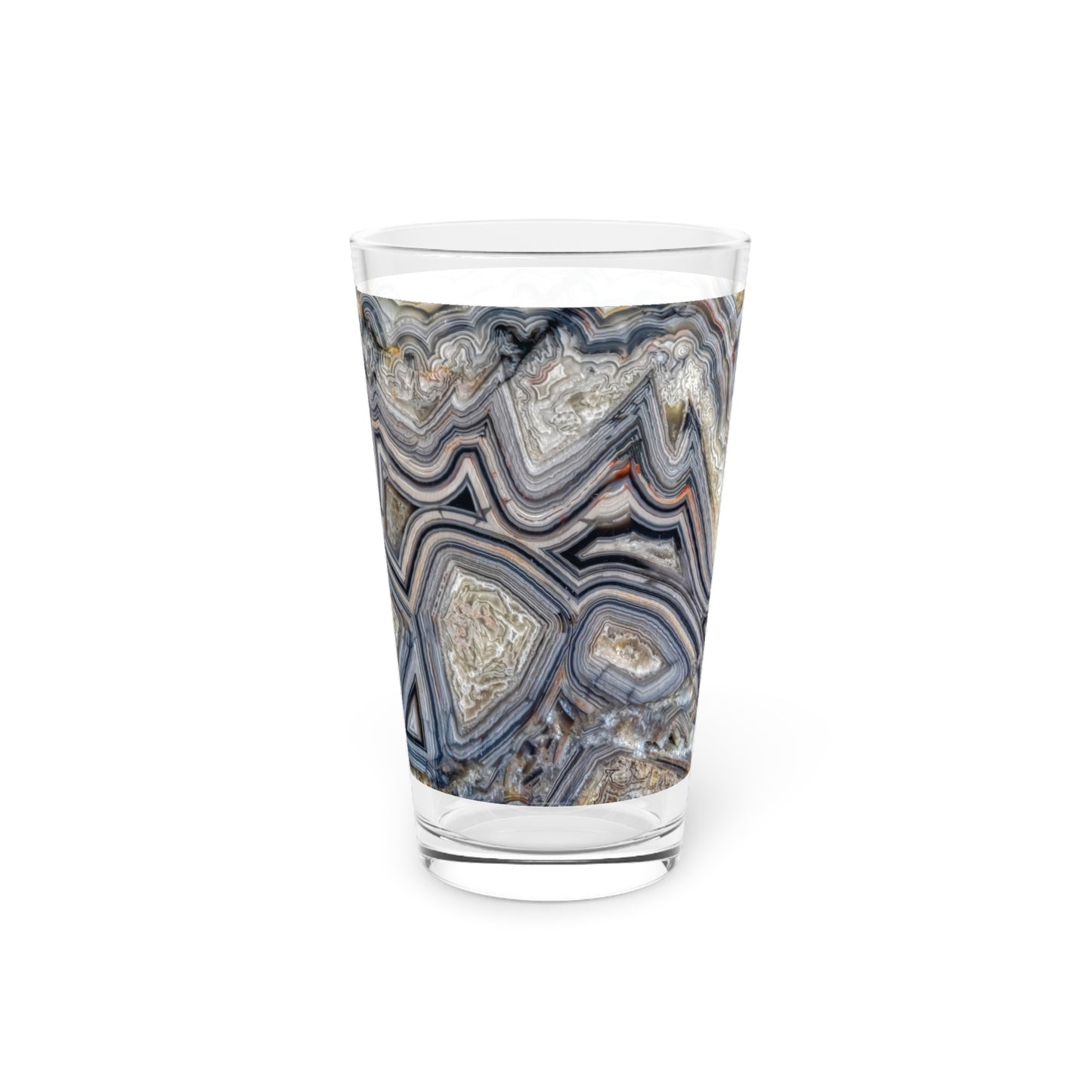 Crazy Lace Agate Optimism Pint Glass, 16oz