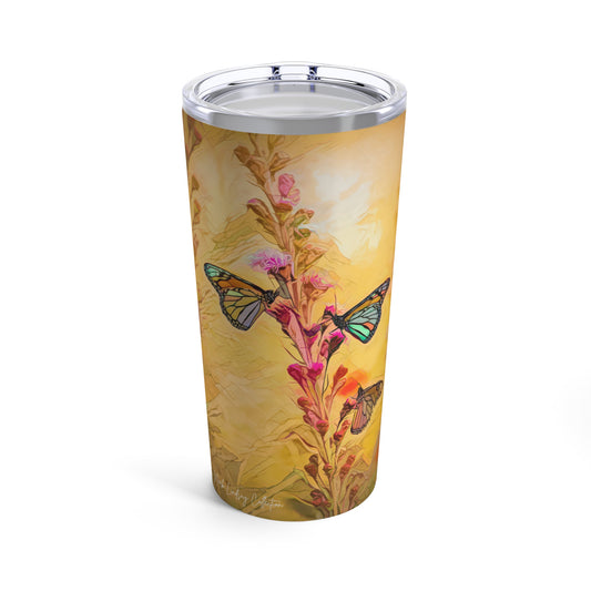 Stained Glass Monarch Tumbler 20oz