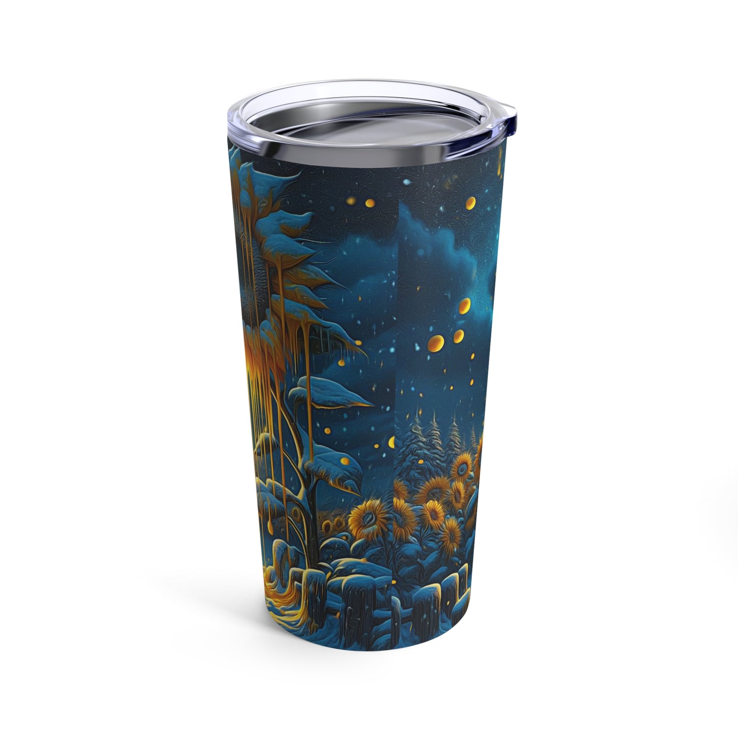 Sunflower in Winter's Embrace Tumbler 20oz