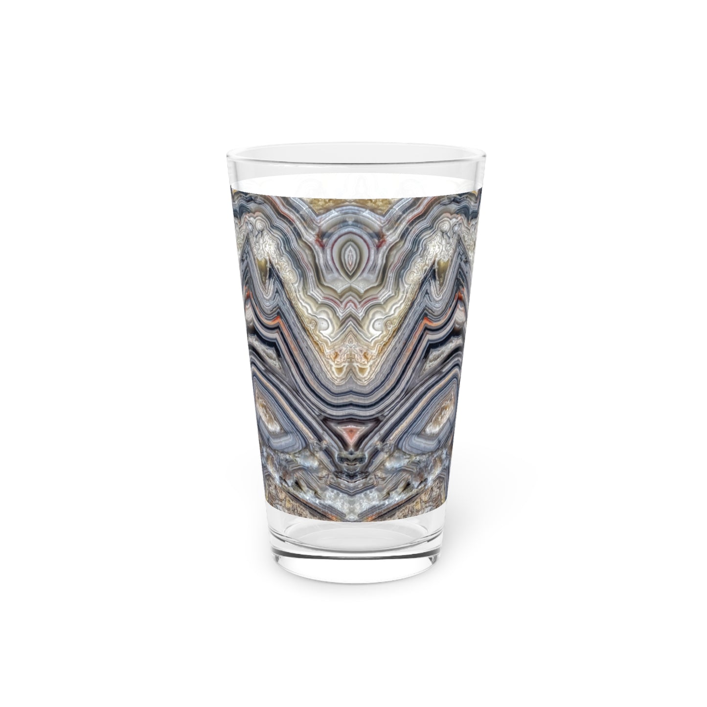 Crazy Lace Agate Optimism Pint Glass, 16oz