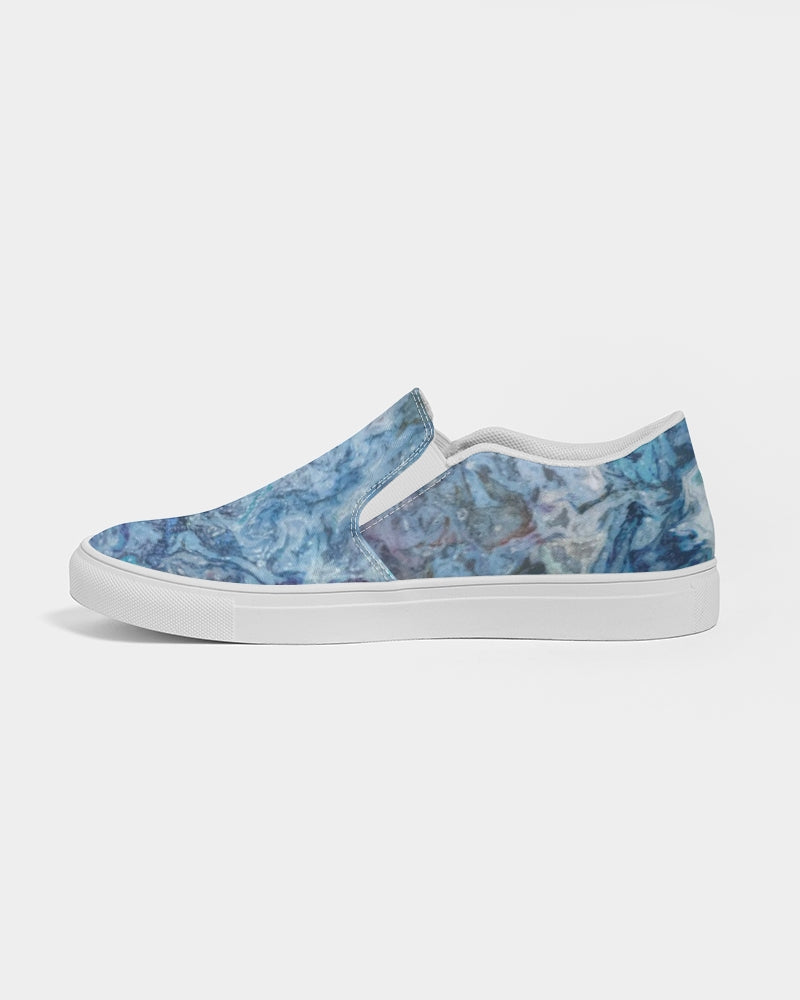 Ocean Moss Agate Calming Creativity Slip-On Canvas Shoes