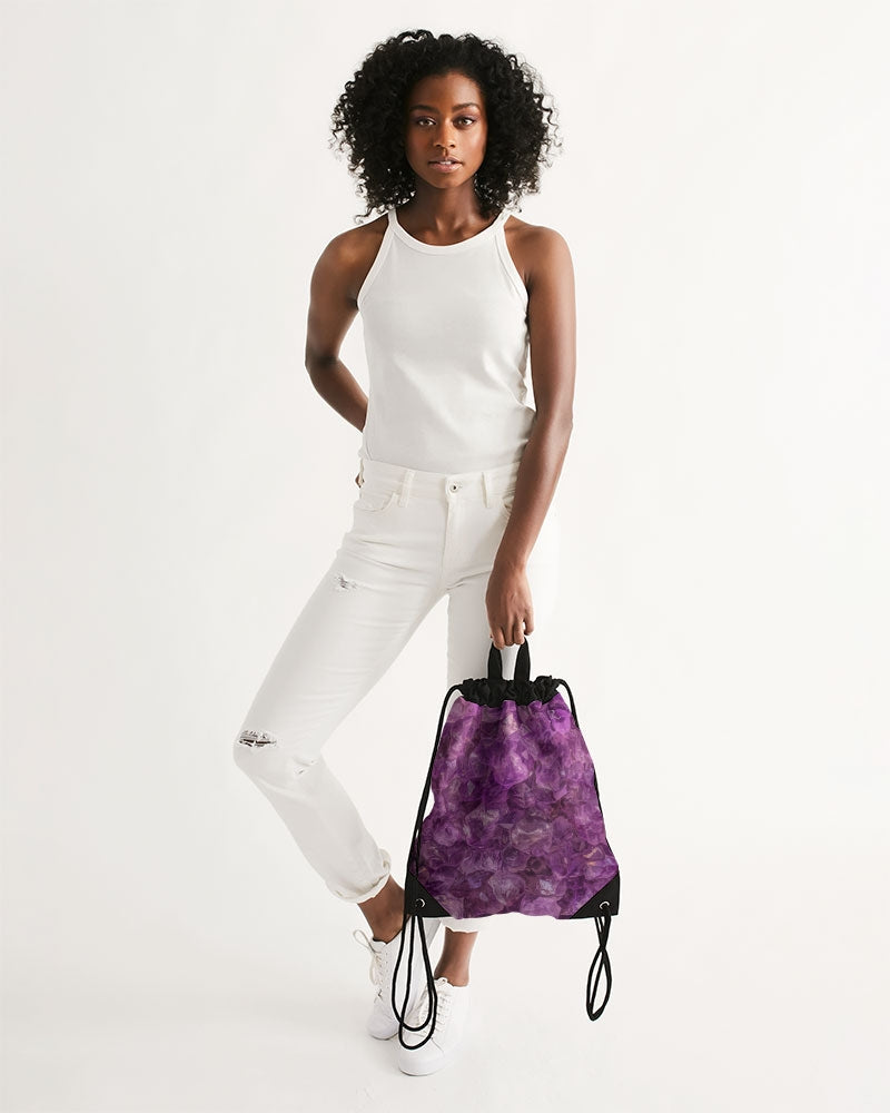 Purple Amethyst 'Gem of Fire' Canvas Drawstring Bag