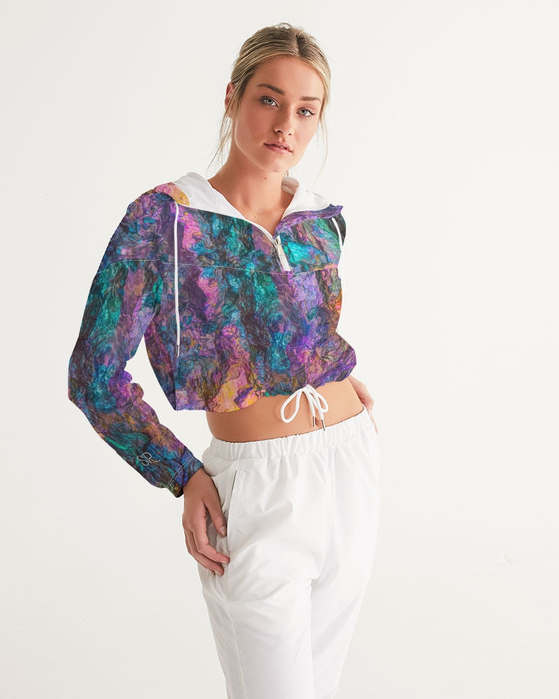 Peacock Ore Positive Directions Cropped Windbreaker
