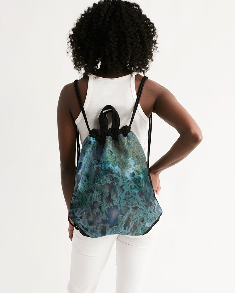 Green Moss Agate Tranquility Drawstring Bag