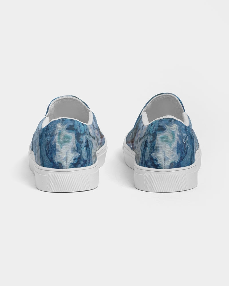 Ocean Moss Agate Calming Creativity Slip-On Canvas Shoes