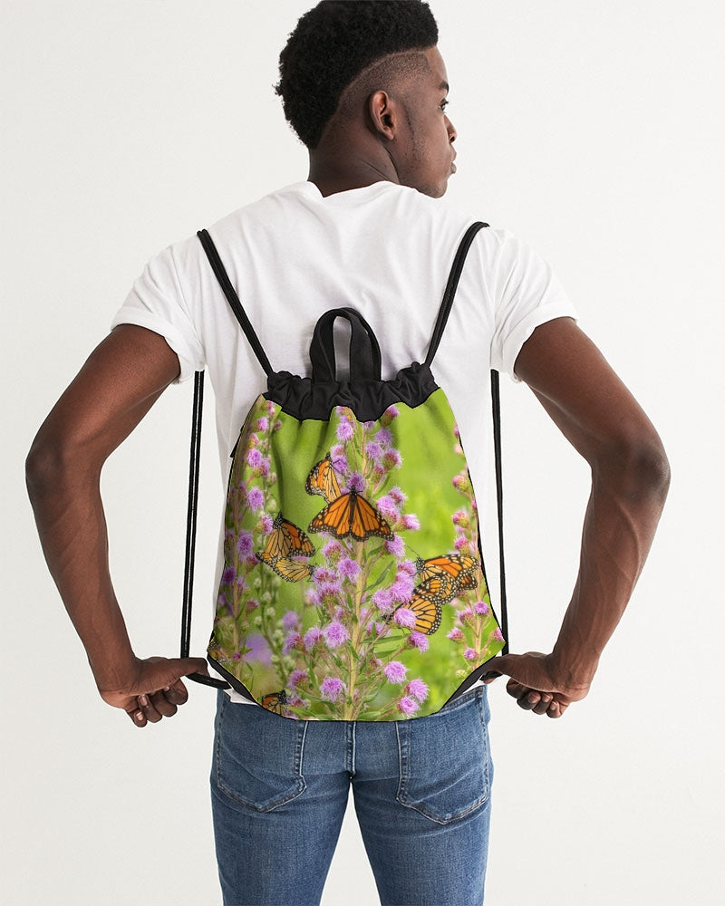 Butterfly Paradise Canvas Drawstring Bag