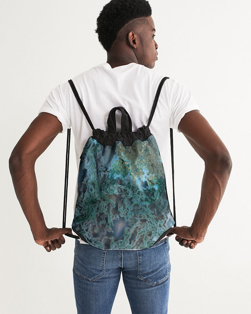 Green Moss Agate Tranquility Drawstring Bag
