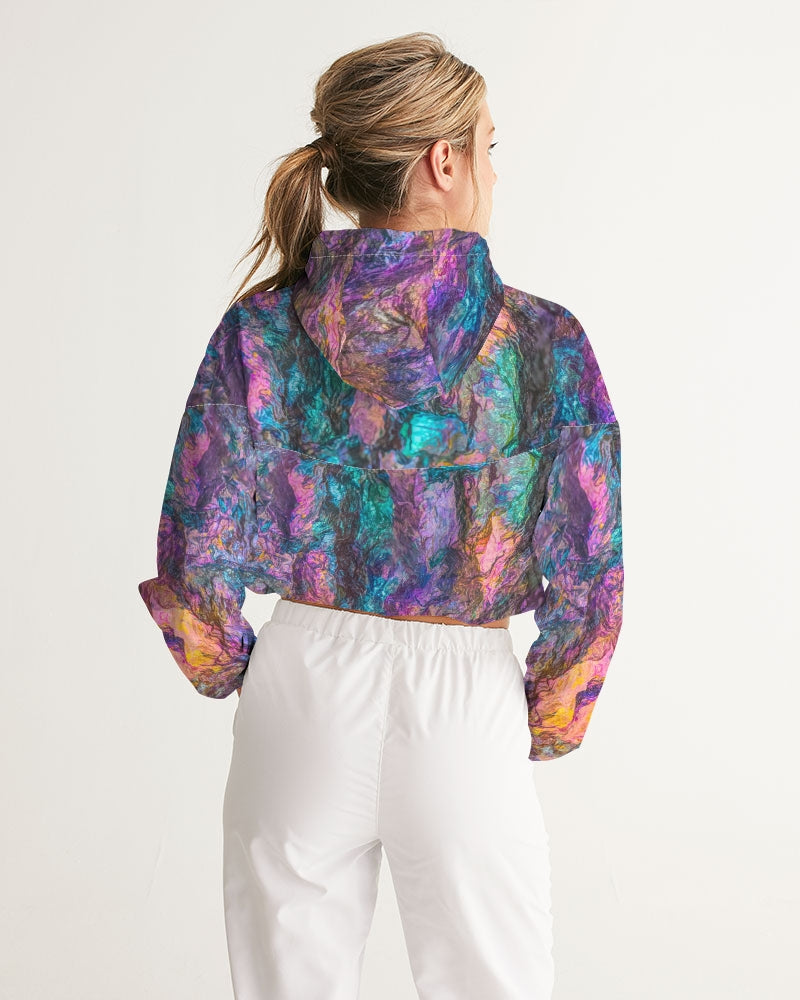 Peacock Ore Positive Directions Cropped Windbreaker