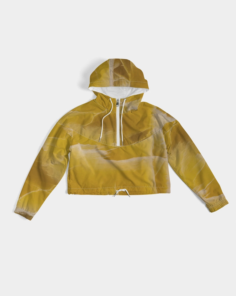 Yellow Onyx Jewels Cropped Windbreaker