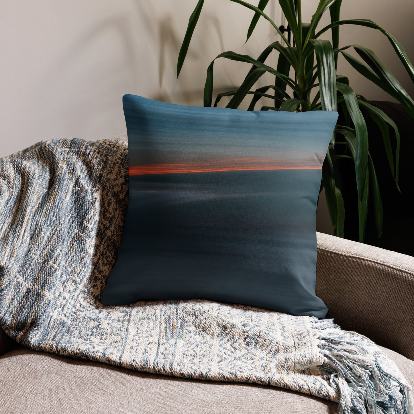 Sunset Wave Premium Art Pillow